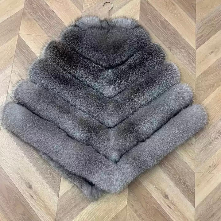 Foreign Fur Poncho